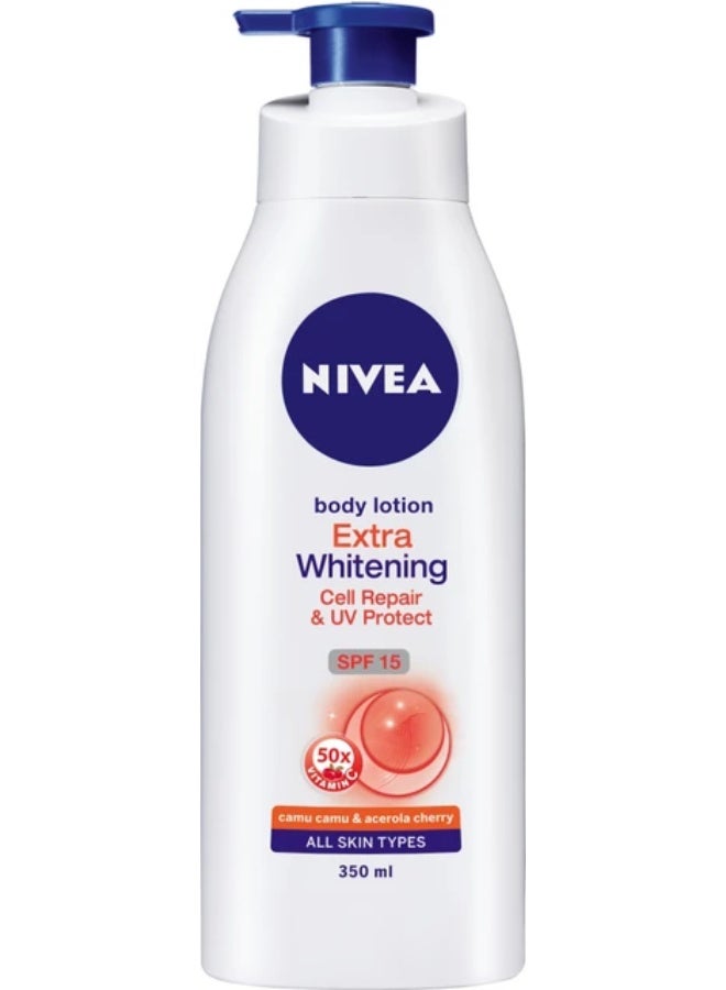 نيفيا لوشن نيفيا للجسم مع تأثير تفتيح إضافي (2 × 400 مل) (800 مل) - Image 2